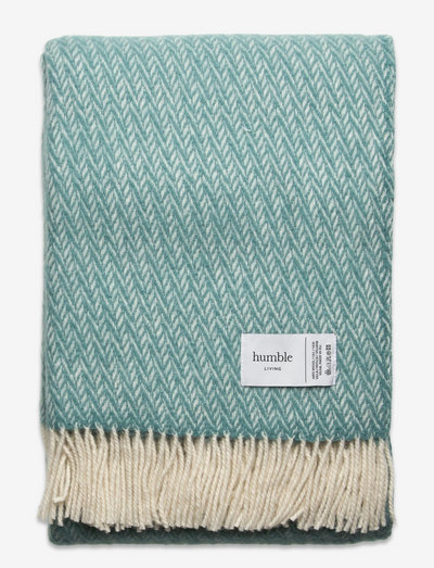 humble LIVING wool blanket - koce - turquoise 35016