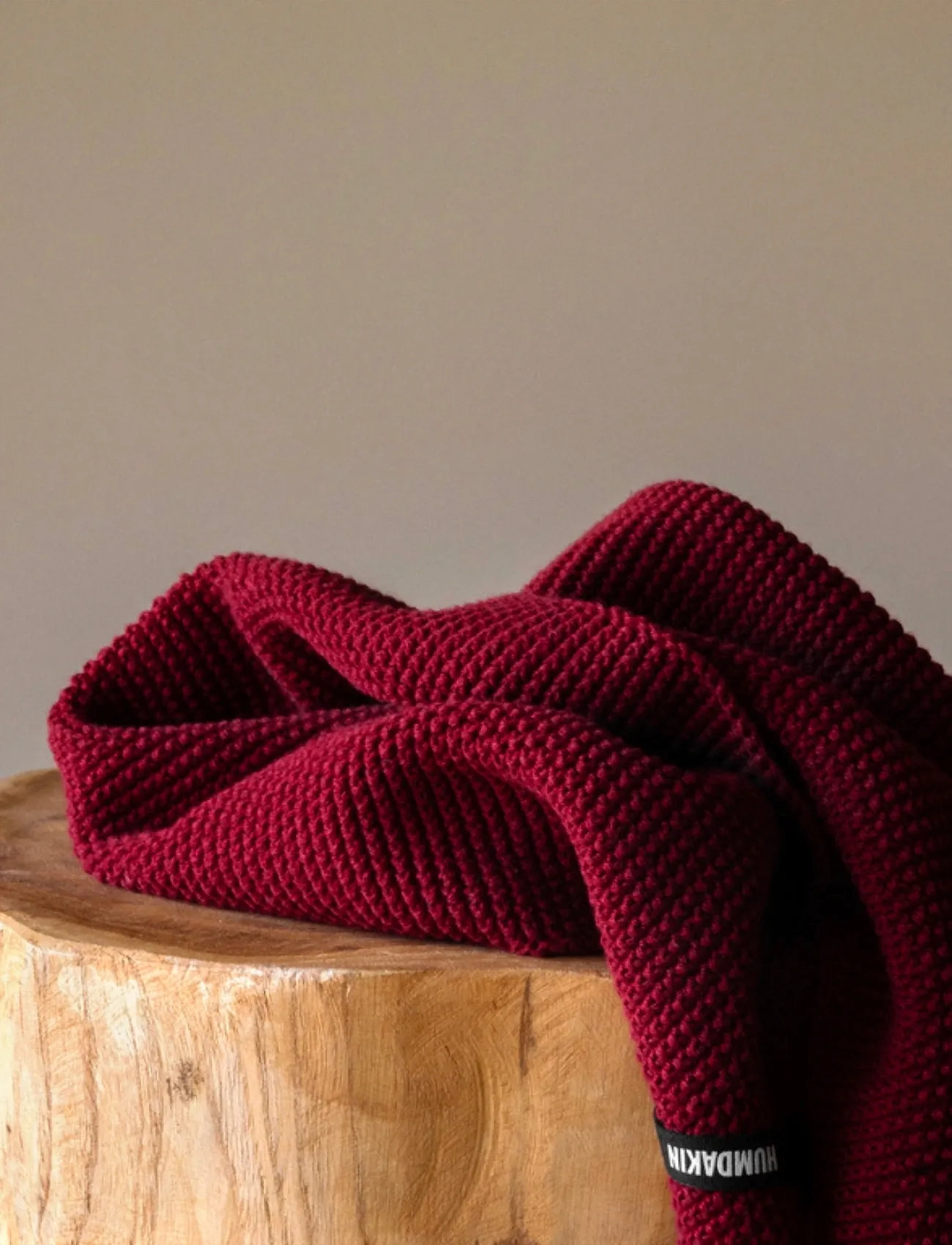 Humdakin Knitted Kitchen Towel, 45X70 cm, Burgundy, Køkkentekstiler > Køkkenhåndklæder, Unisex