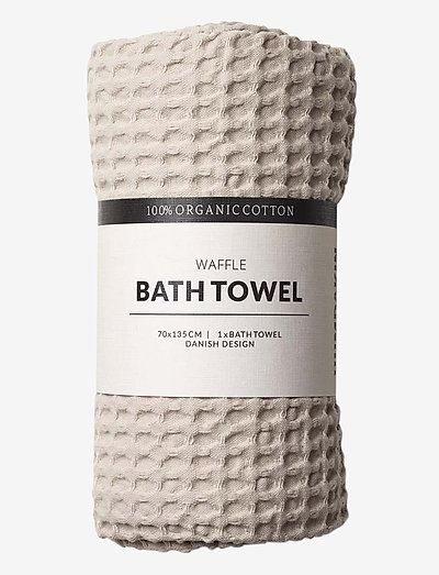 Waffle Bath Towels - badetücher - light stone