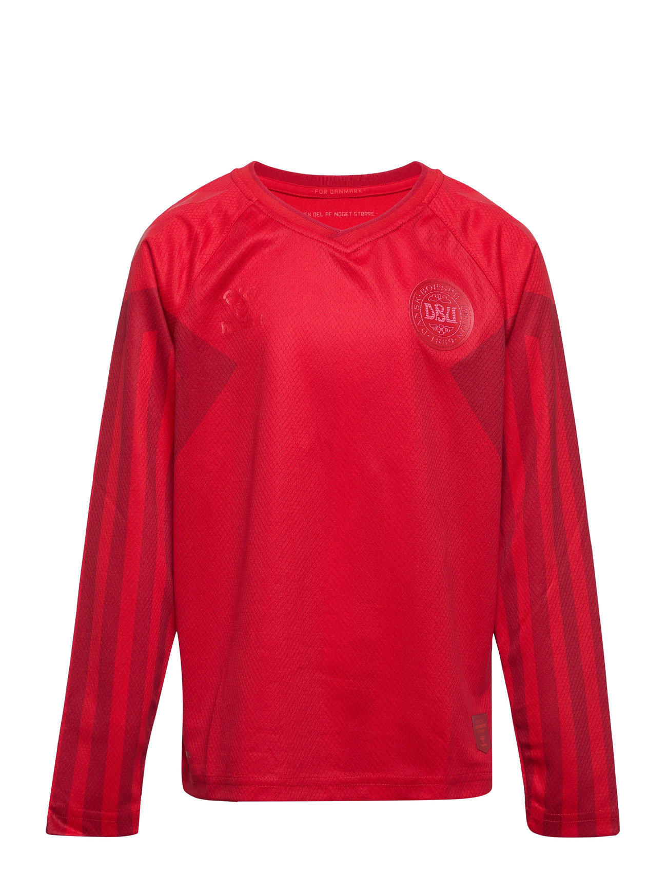 Dbu 22 Landsholdstrøje Børn L/S Home Sport T-shirts Football Shirts Red Hummel