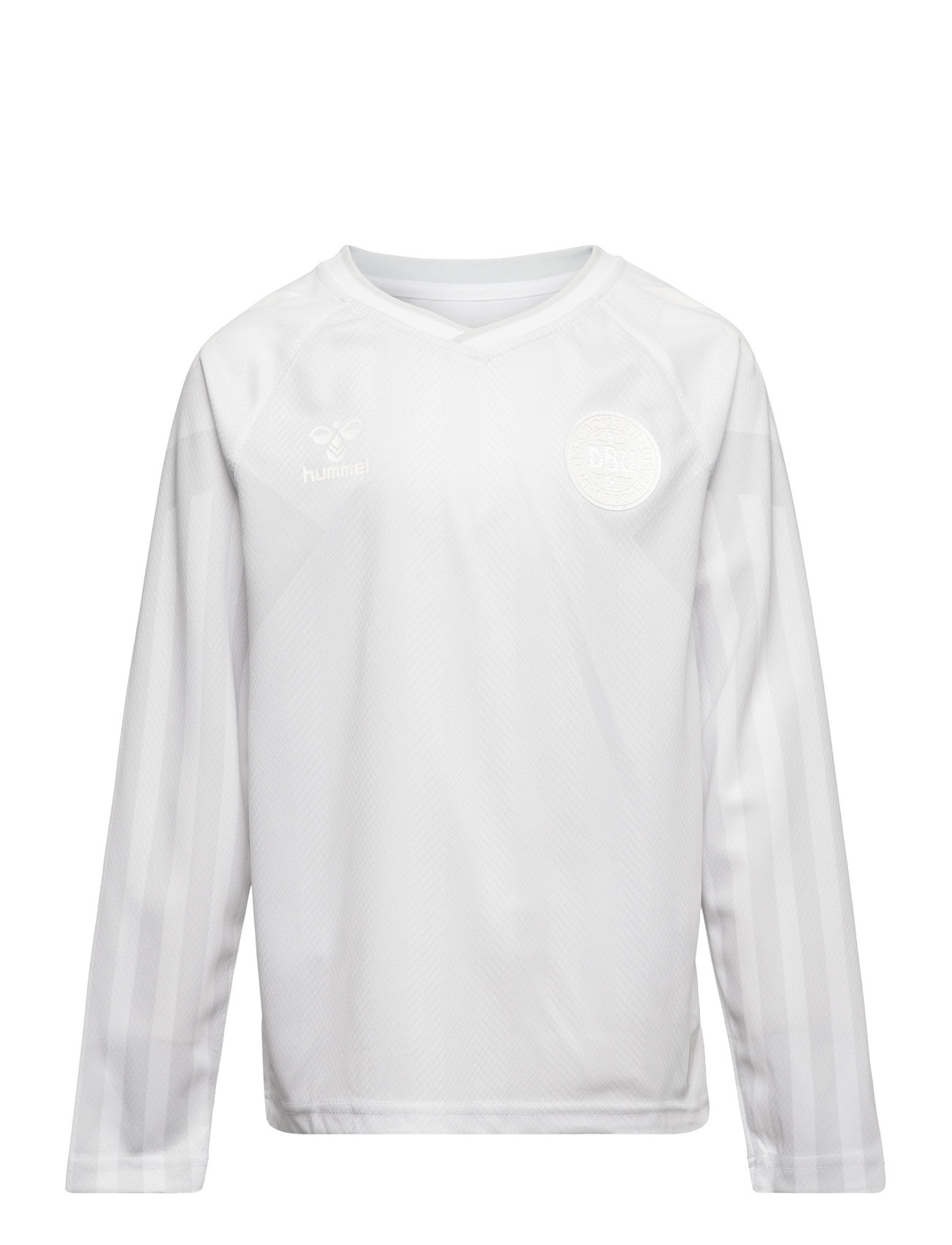 Dbu 22 Landsholdstrøje Børn L/S Away Sport T-shirts Football Shirts White Hummel