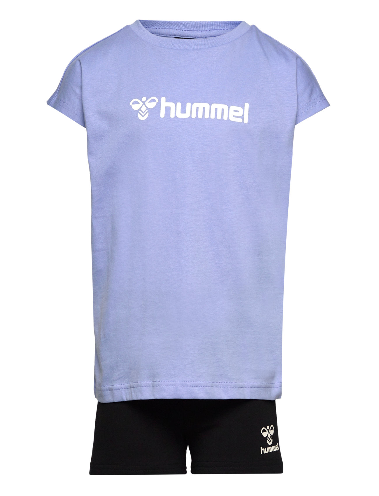 Hmlnova Shorts Set Sport Sets With Short-sleeved T-shirt Blue Hummel