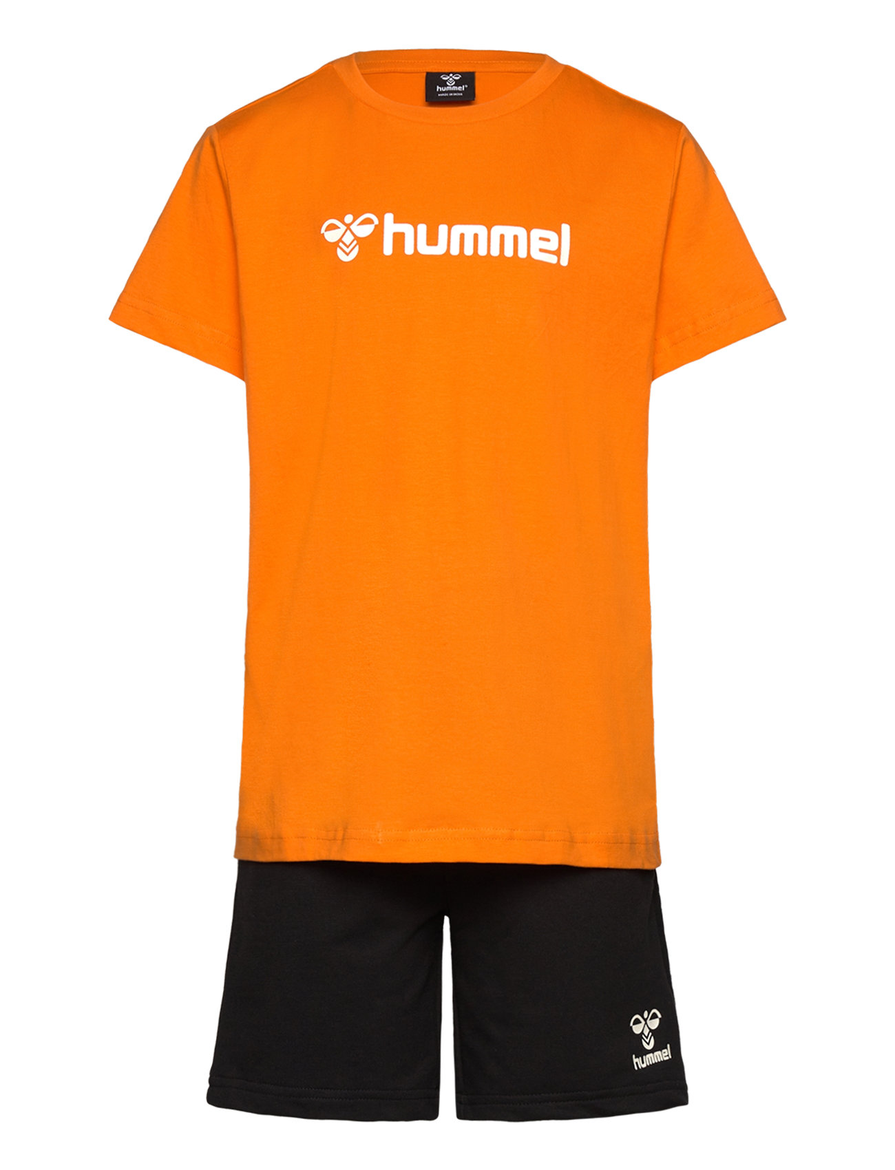 Hmlnovet Shorts Set Sport Sets With Short-sleeved T-shirt Orange Hummel