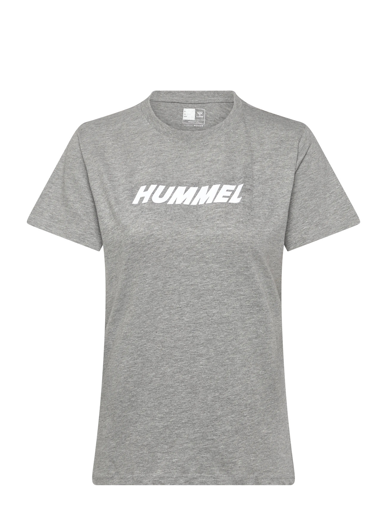 Hummel Hmlelemental Logo Cotton Tee Woman, S, Grey, Sports Overdele & T-shirts > Sport T-shirts, Dame