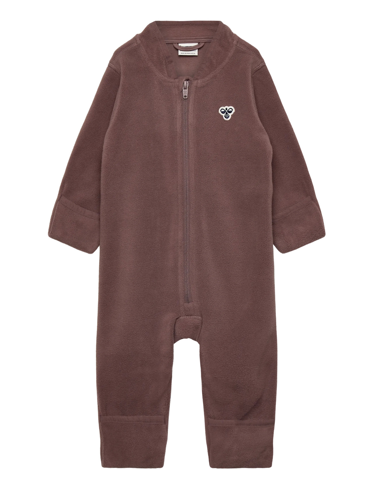 Hummel Hmlmini Fleece Zip Suit Bee, 86, Brown, Bodysuits > Langærmede Bodysuits, Børn