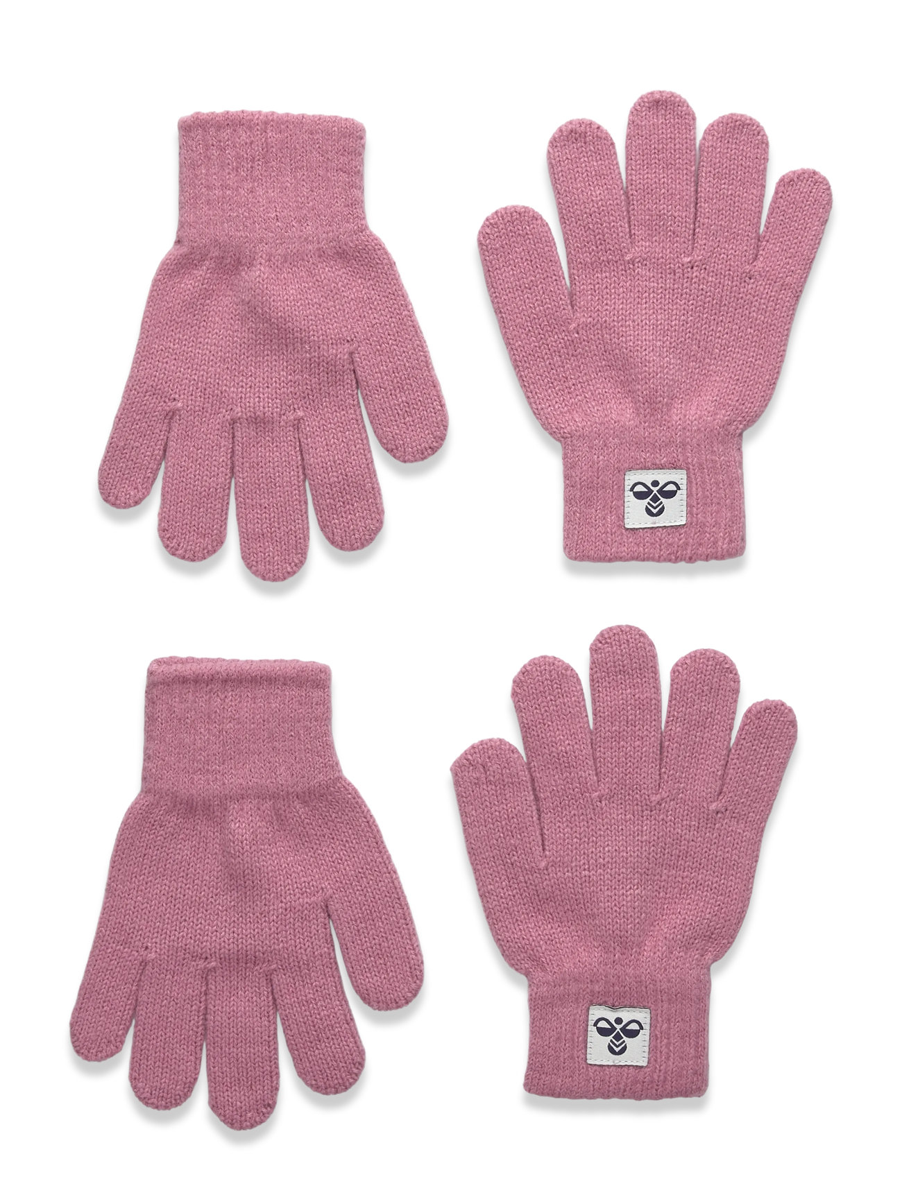 Hummel Hmljr Knit Gloves 2-Pack, 8-12, Pink, Handsker & Luffer > Handsker, Børn