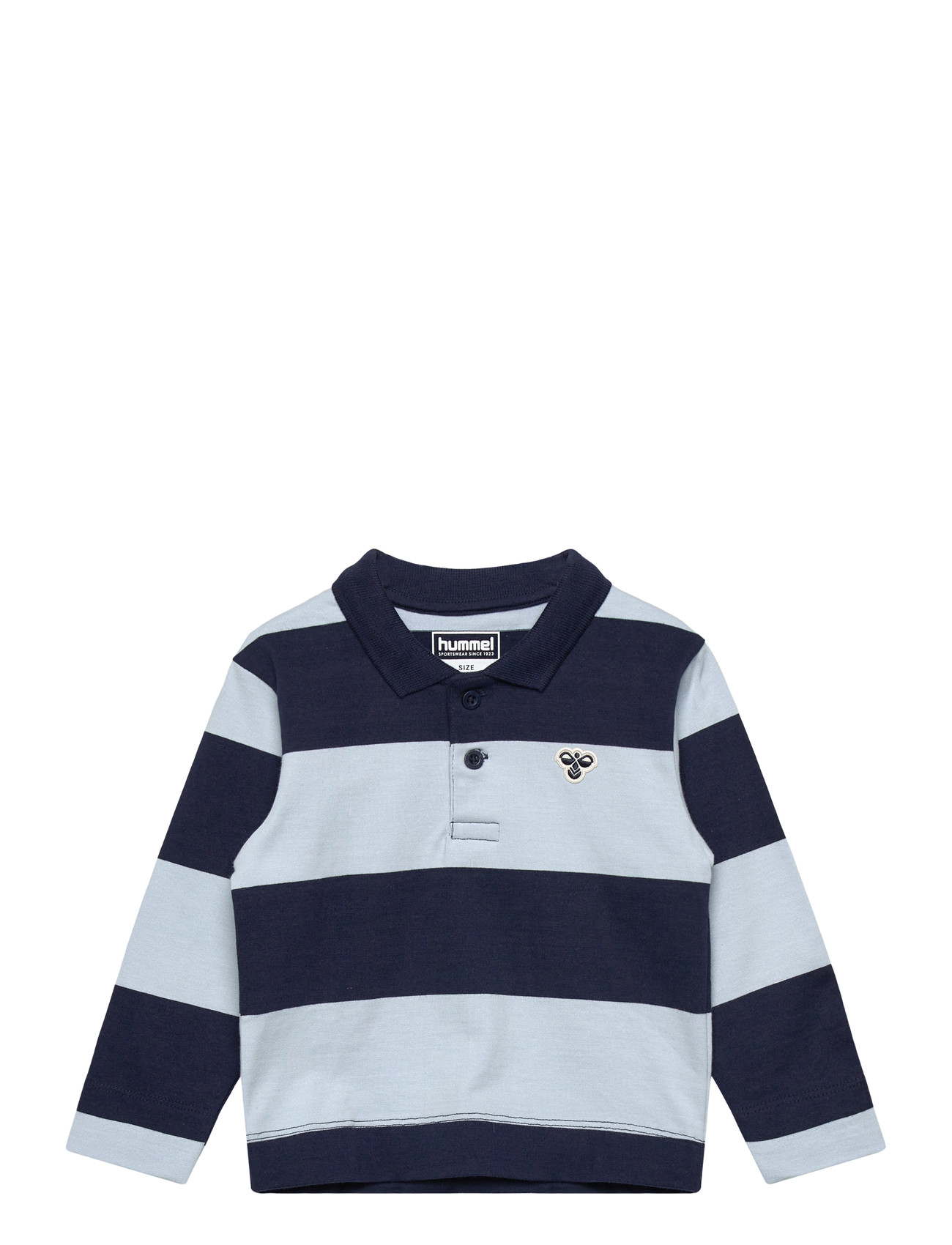Hummel Hmlmini Loose Stripe Polo Shirt, 104, Blue, Polo Skjorter > Langærmede Polo Shirts, Børn