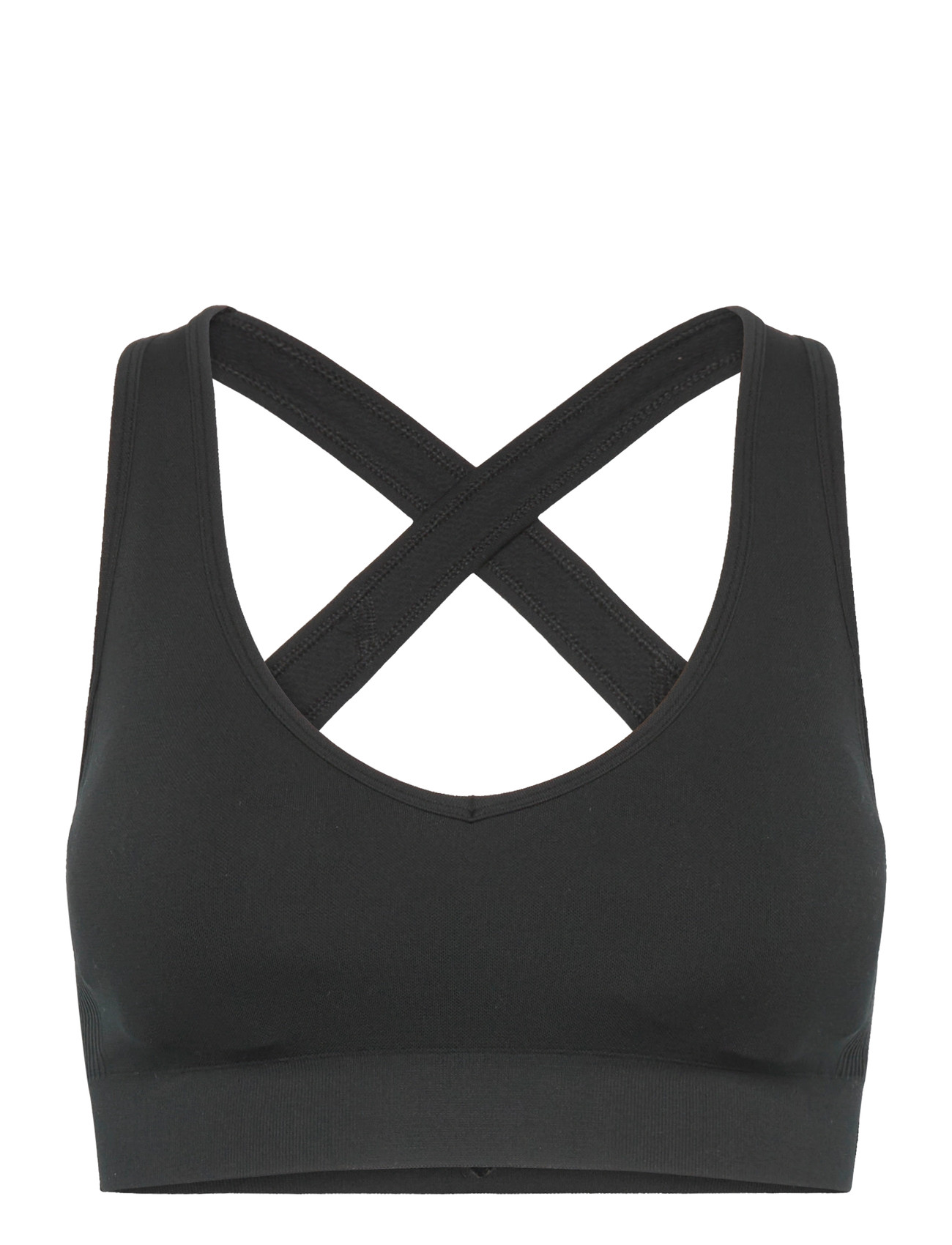 Hummel Hmlhiit Seamless V Shape Padded Bra, L, Black, Sport Clothing > Sport Bras - All, Dame
