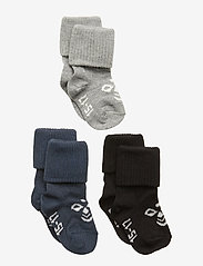 Hummel - SORA 3-PACK SOCK - baby socks - black/grey melange/blue nights - 0