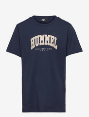 Hummel - hmlFAST T-SHIRT S/S - pattern short-sleeved t-shirt - black iris - 0
