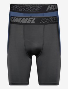 hmlTE TOPAZ 2-PACK TIGHT SHORTS - løbetights & træningstights - black/insigina blue