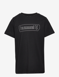 hmlTOMB T-SHIRT S/S - pattern short-sleeved t-shirt - black