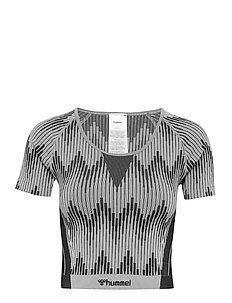 SALE | Crop tops | Stort utvalg av de seneste nyhetene Hummel HMLWERA SEAMLESS - T-shirts med print - quarry