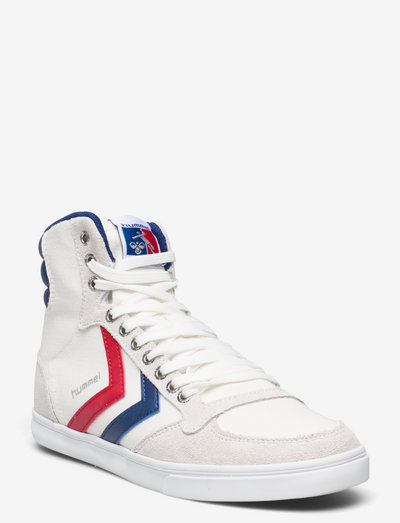 HUMMEL SLIMMER STADIL HIGH - höga sneakers - white/blue/red/gum