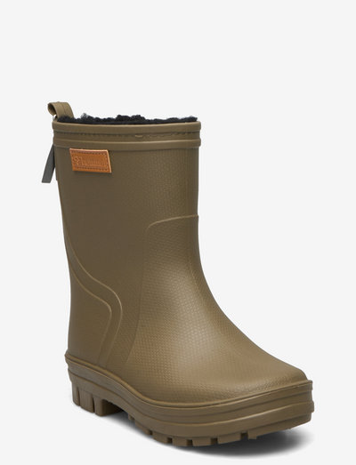 THERMO BOOT JR - lined rubberboots - dark olive