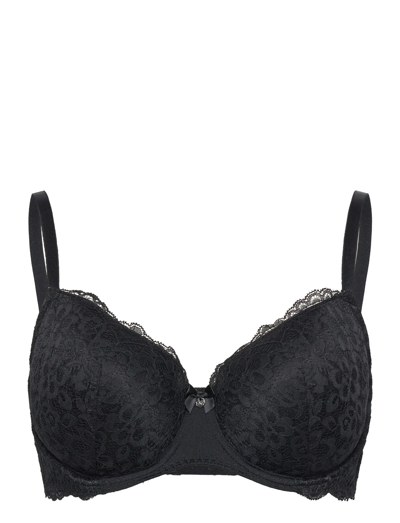 Marine Padded Underwired Bra Lingerie Bras & Tops Padded Bras Black Hunkemöller