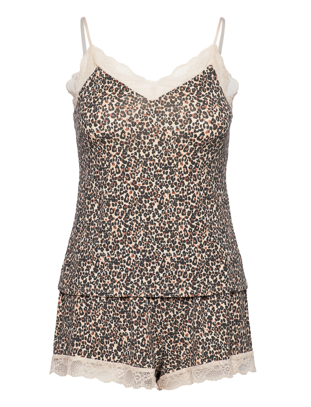 HUNKEMÖLLER Pj Cami Kurz Viscose Leopard Braun - S - Damen