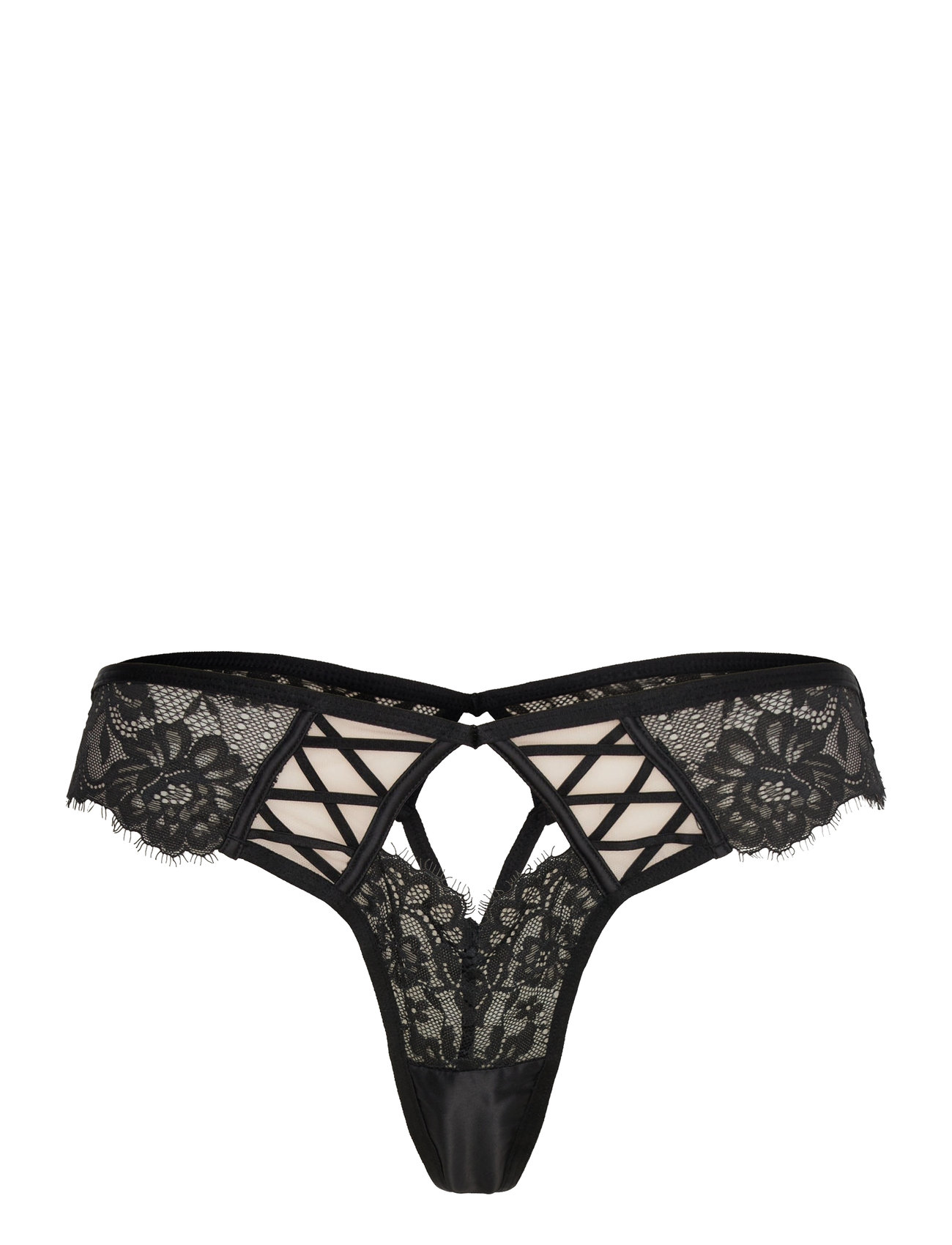 Loretta String R G-streng Undertøj Black Hunkemöller