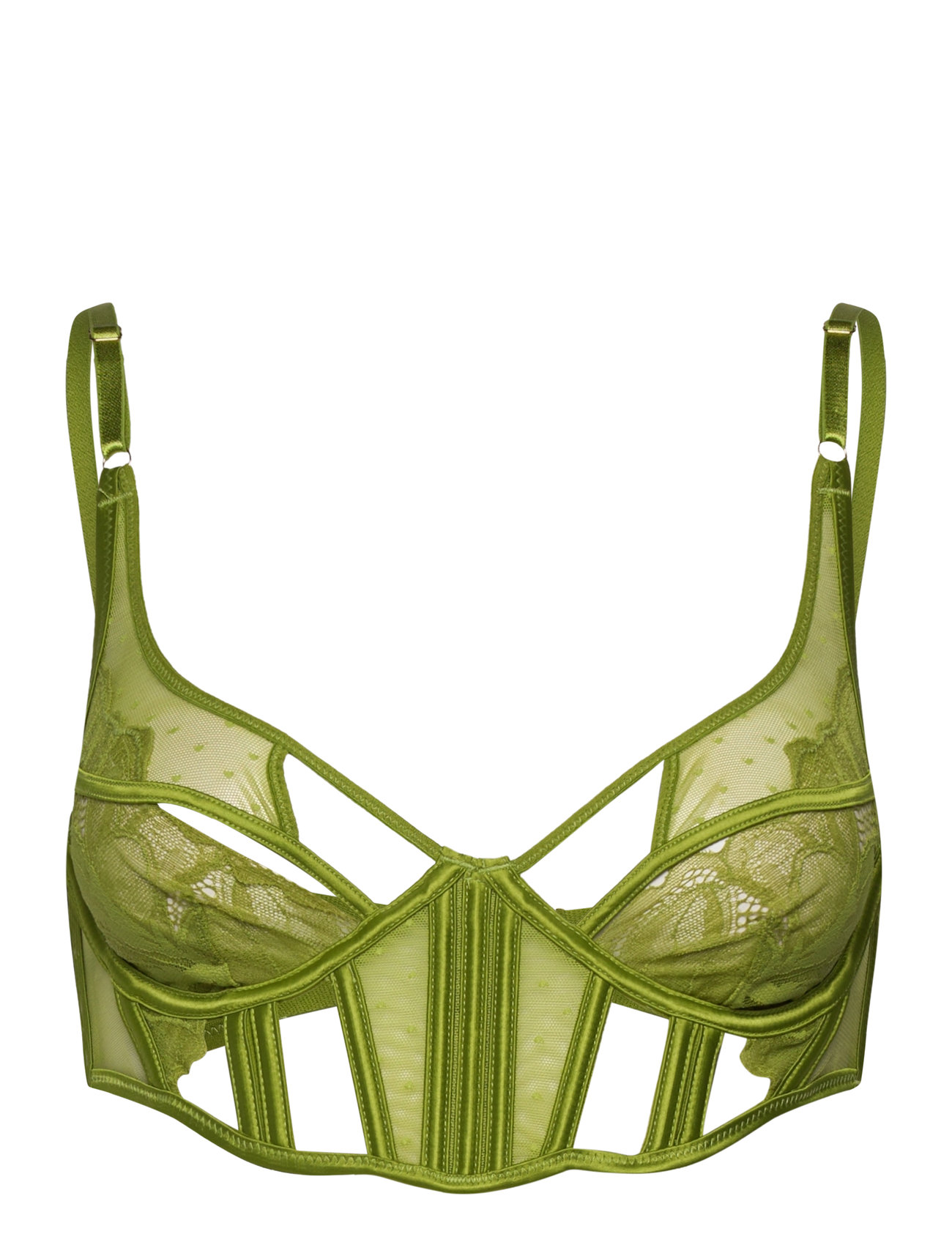 Billie Plunge Unpadded Ll Lingerie Bras & Tops Balc Tte Bras Green Hunkemöller