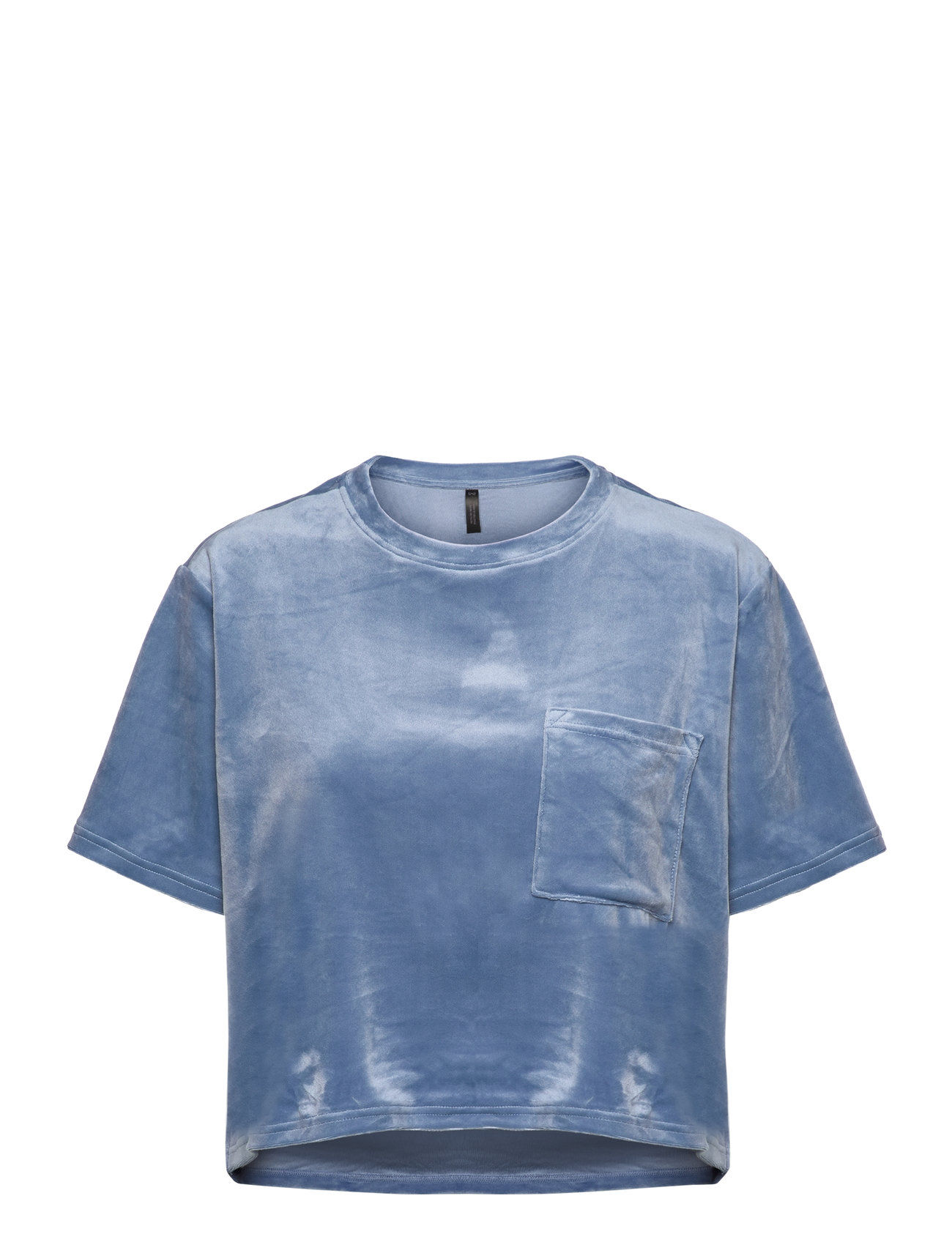 Top Ss Velours Pocket Blue Hunkemöller
