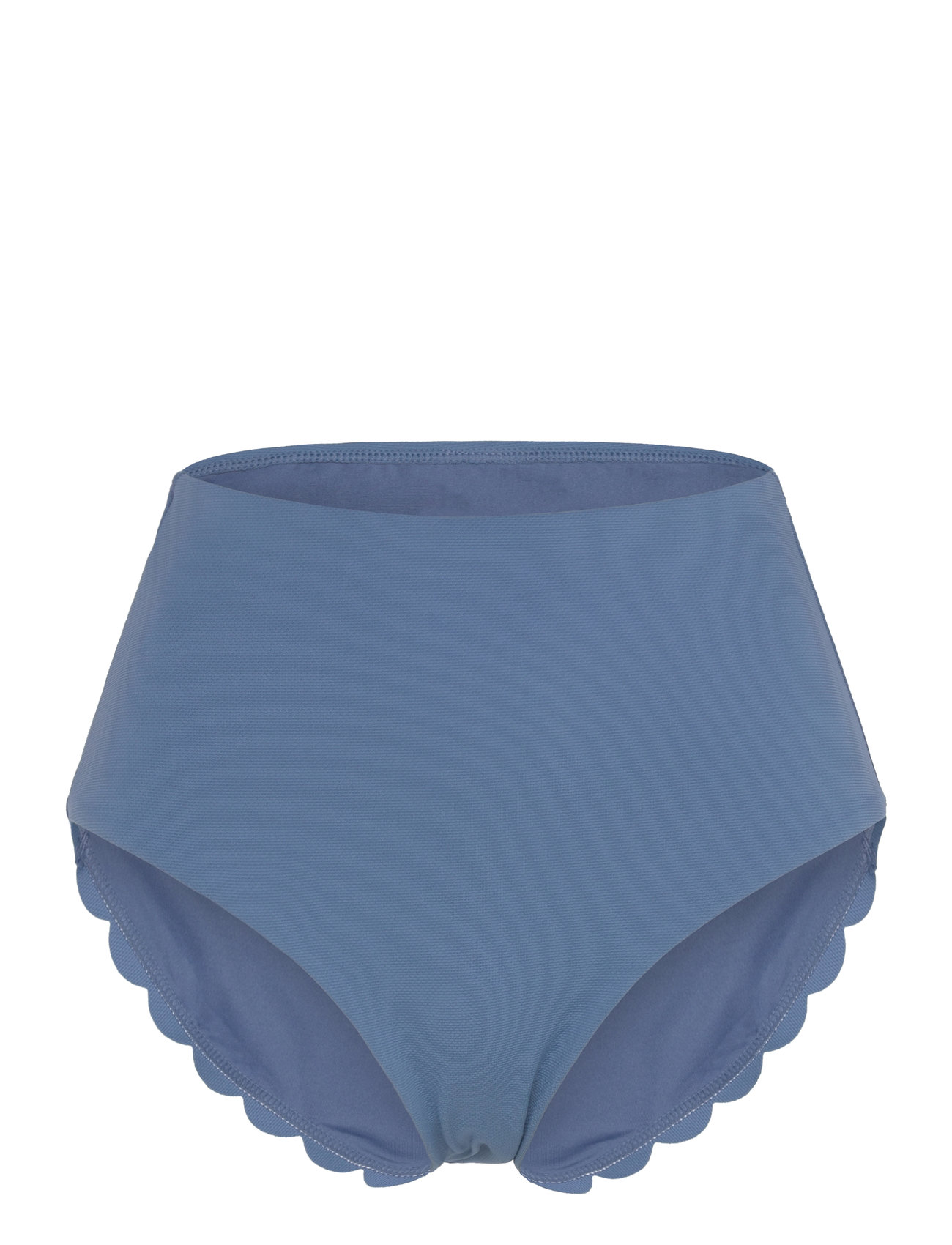 Scallop High Waist Rio Bikini Bottom Swimwear Bikinis Bikini Bottoms High Waist Bikinis Blue Hunkemöller