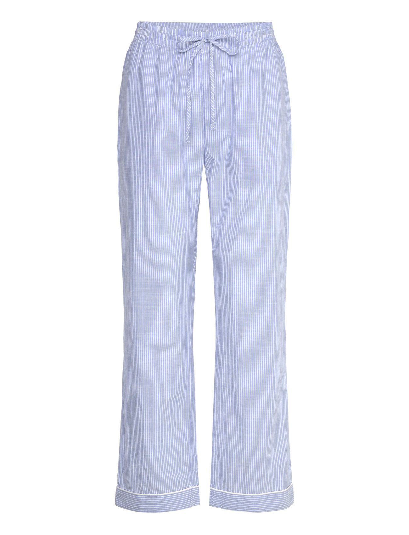 Pant Cotton Stripe Pyjamasbukser Pysjbukser Blue Hunkemöller