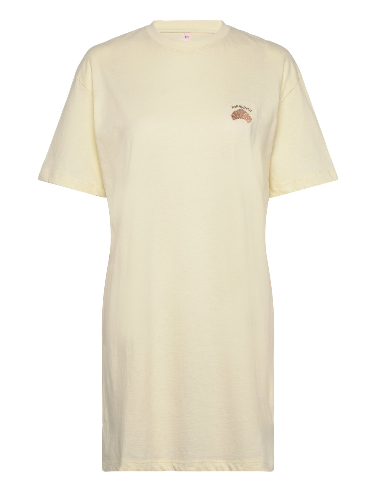 Nightie Boxy R-Neck Croissant Nattkjole Cream Hunkemöller