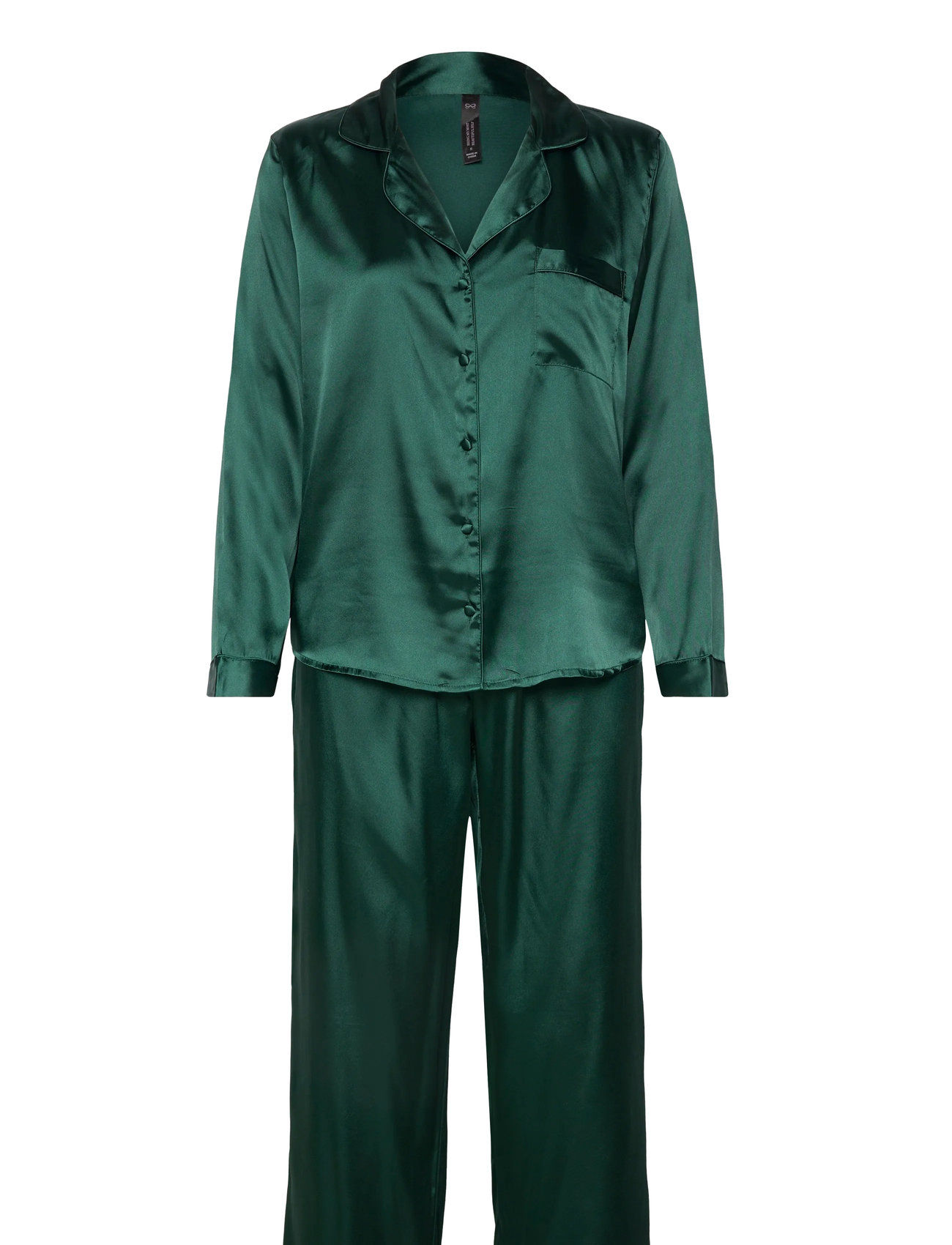 HUNKEMÖLLER Pj Ls Satin Minimal Grün - S - Damen