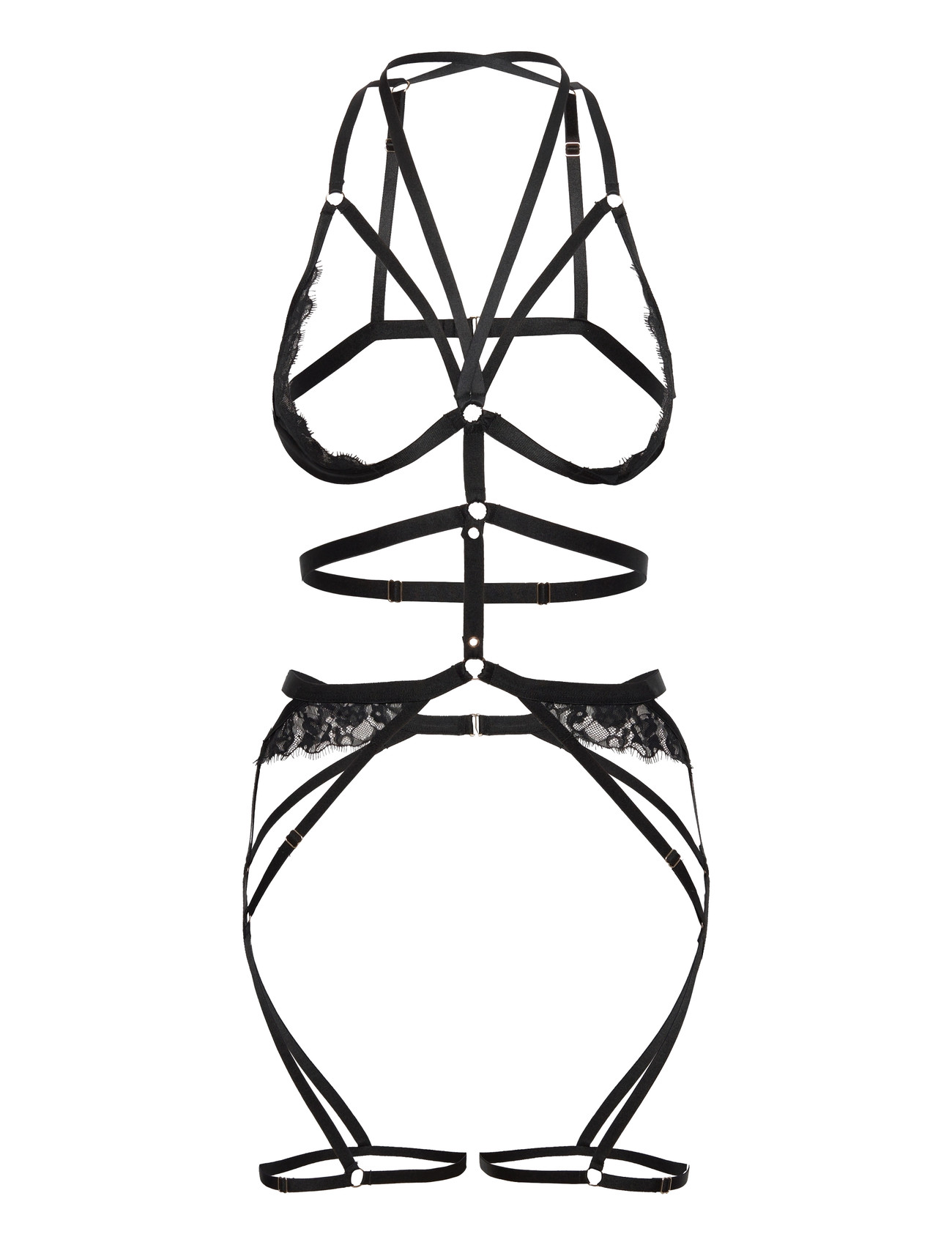 HUNKEMÖLLER Nienke Body Harness Schwarz - XL - Damen