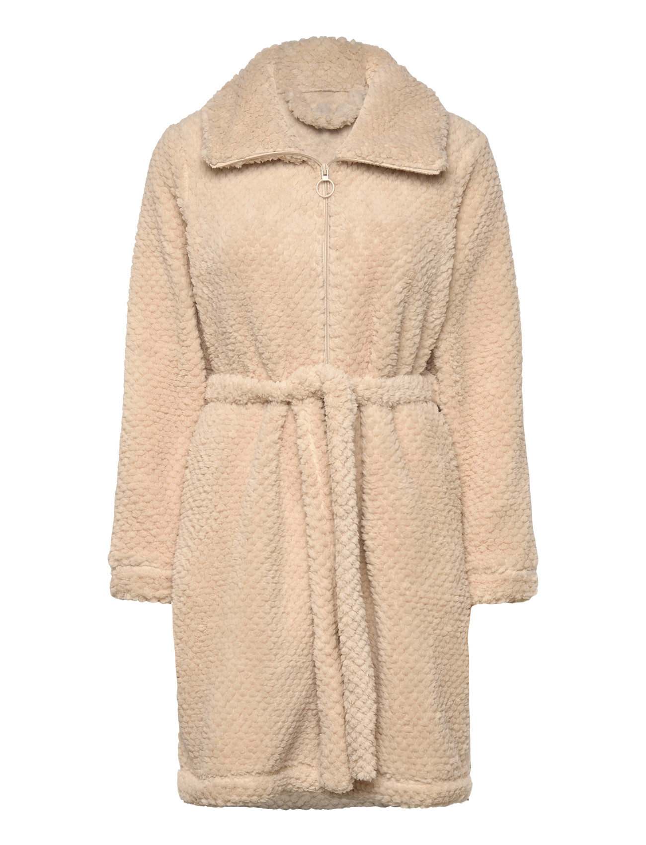HUNKEMÖLLER Morgenmantel Zip Up Fleece Beige - XL/XXL - Damen