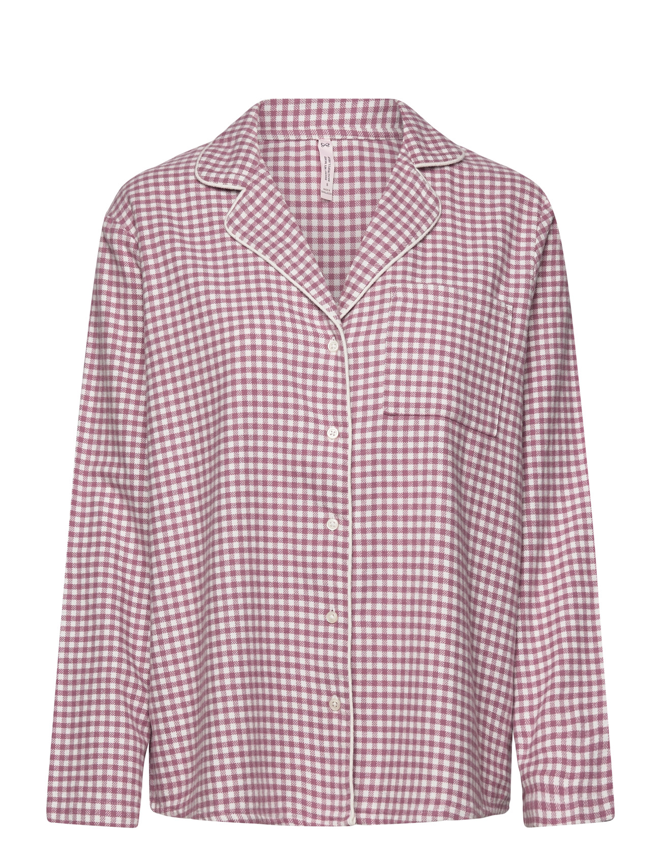 HUNKEMÖLLER Essentials Flannel Pyjama Oberteil Pink - XL - Damen