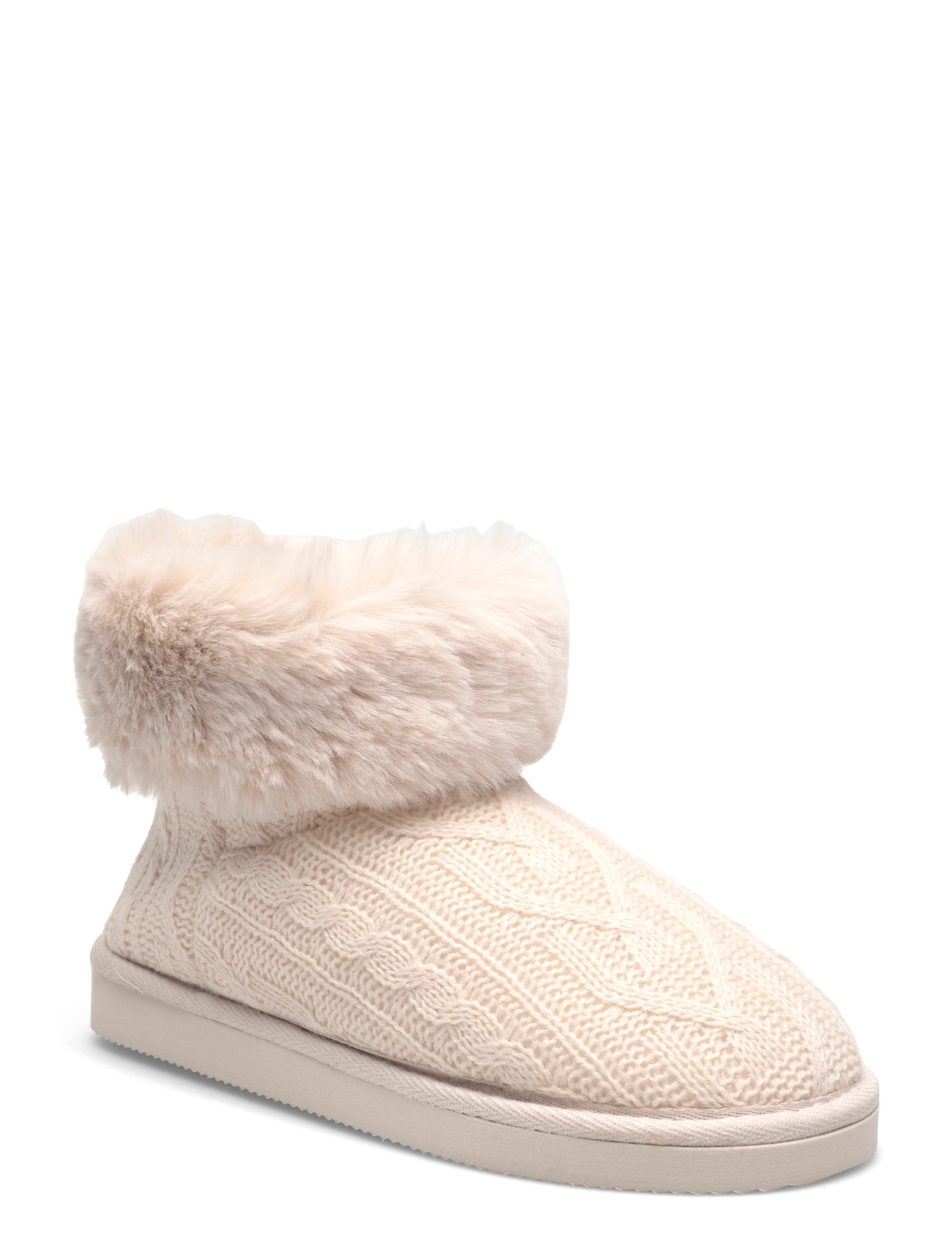 HUNKEMÖLLER Saar Cable Knit Stiefel Cream - 40-41 - Damen