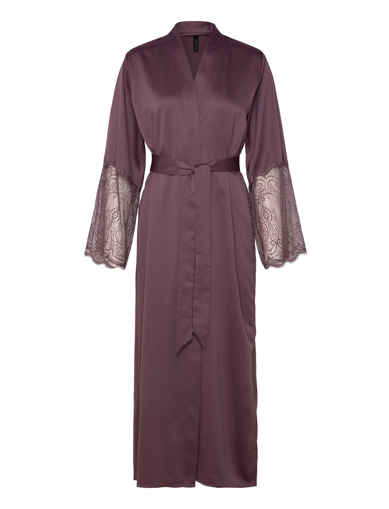 HUNKEMÖLLER Kimono Long Satin Strickjacke Burgundy - M/L - Damen