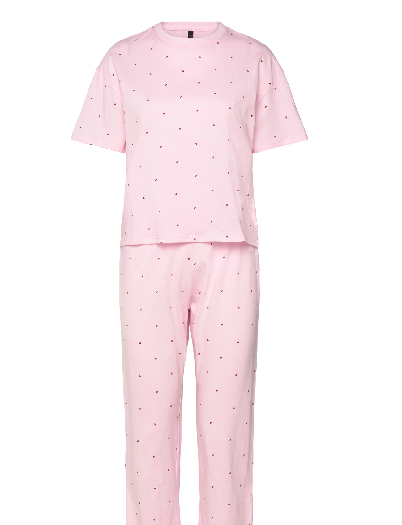 HUNKEMÖLLER Kurz Pointelle Hearts Pink - M - Damen