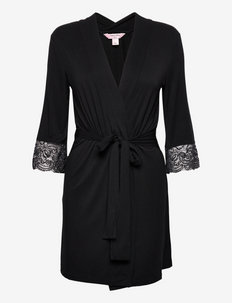Robe Jersey Vera Lace - kimonos - black