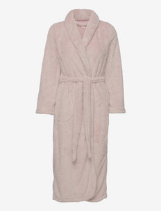 Robe Long Snuggle Fleece - bathroom textiles - rose smoke