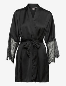 Kimono Satin Lace - birthday - black