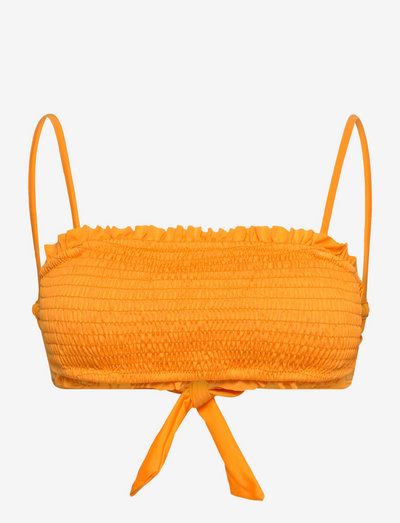St.Lucia shirred bandeau - bandeau bikini augšiņa - orange