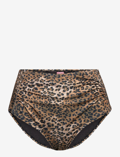 Leopard shaping cheeky hw - bikinitruser med høyt liv - taupe