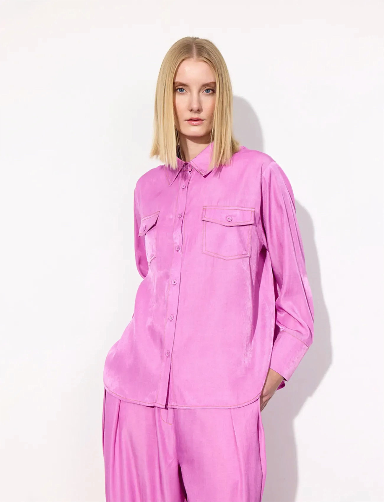 Hunkøn Andy Shirt, S, Pink, Skjorter > Langærmede, Dame