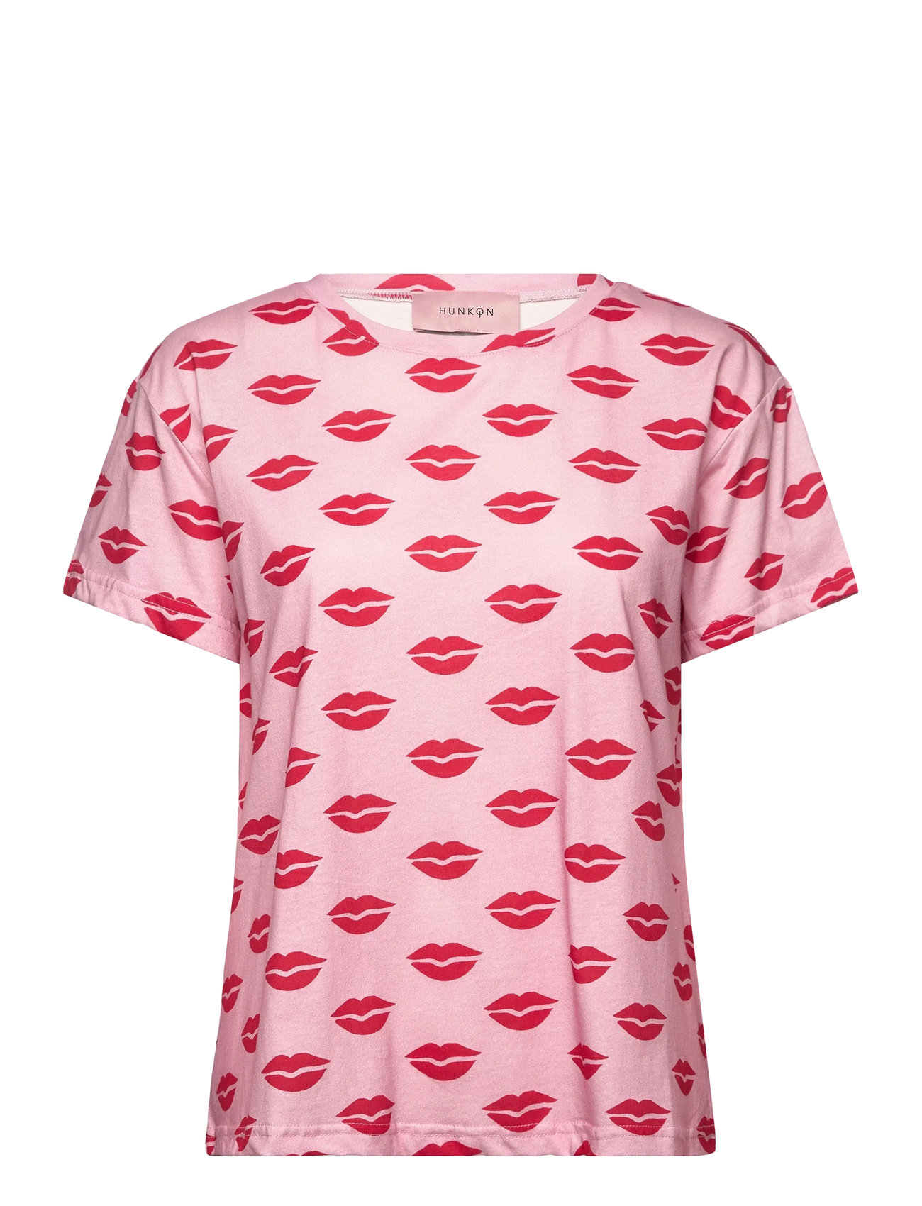 HUNKØN Lippen T-Shirt Pink - S - Damen
