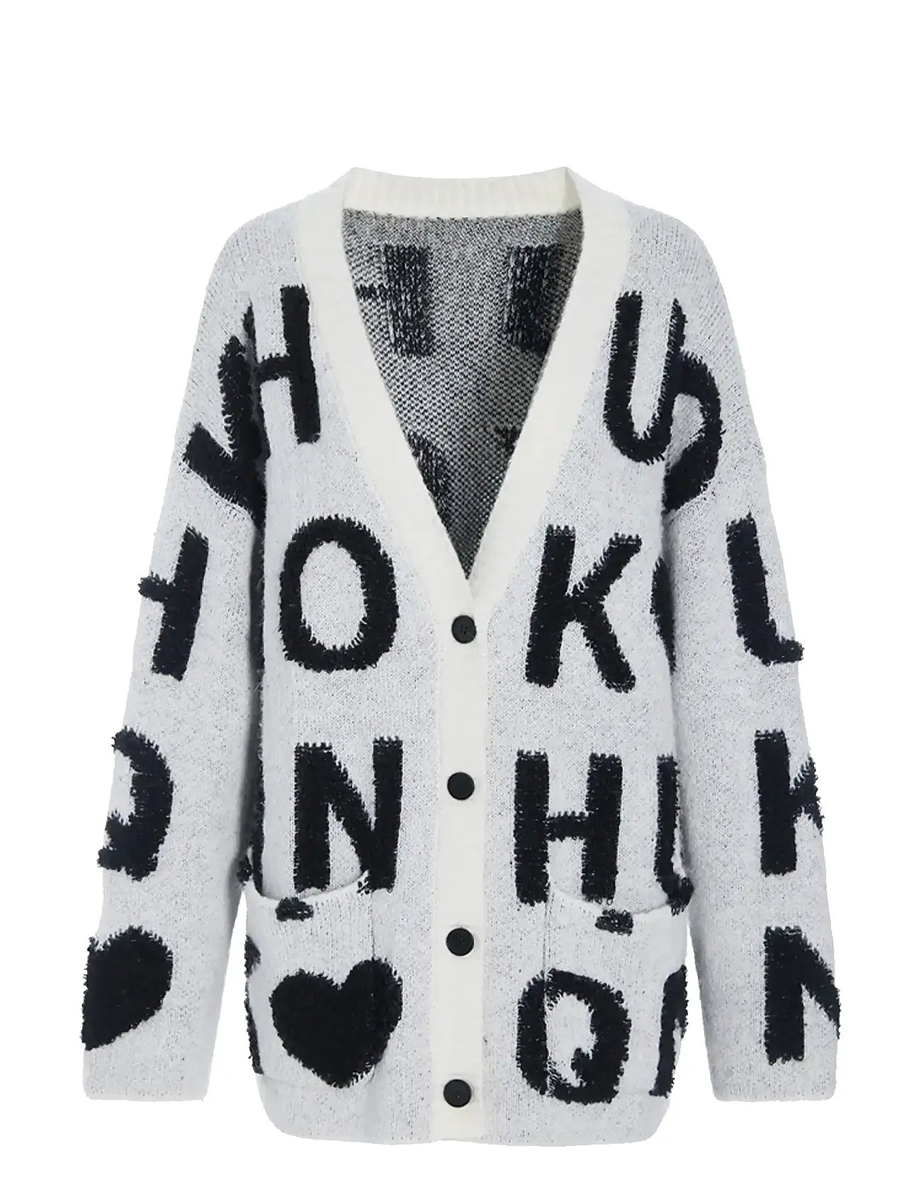 HUNKØN Jenny Knit Cardigan Weiß - L - Damen