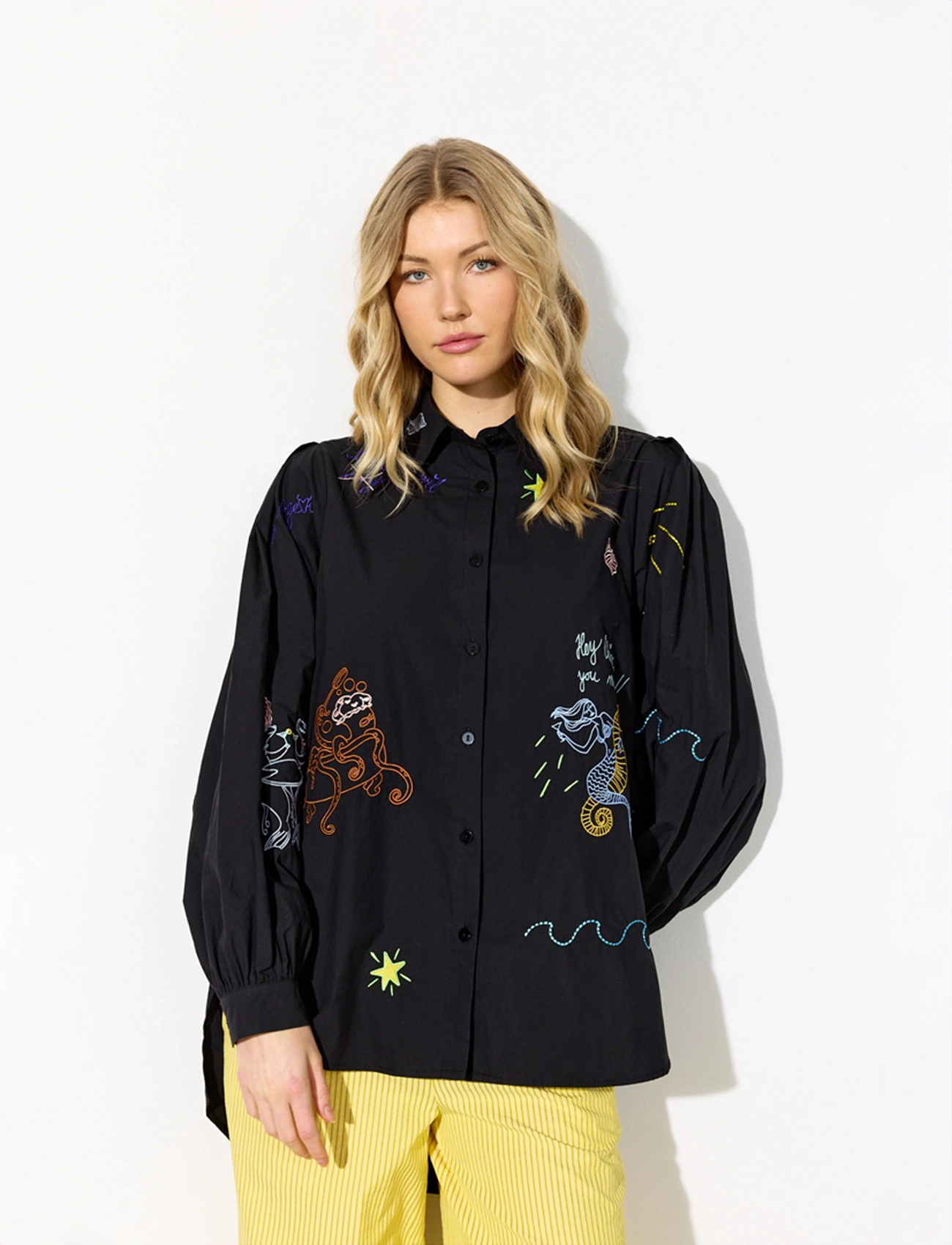 Hunkøn Sasha Shirt, M, Black, Skjorter > Langærmede, Dame