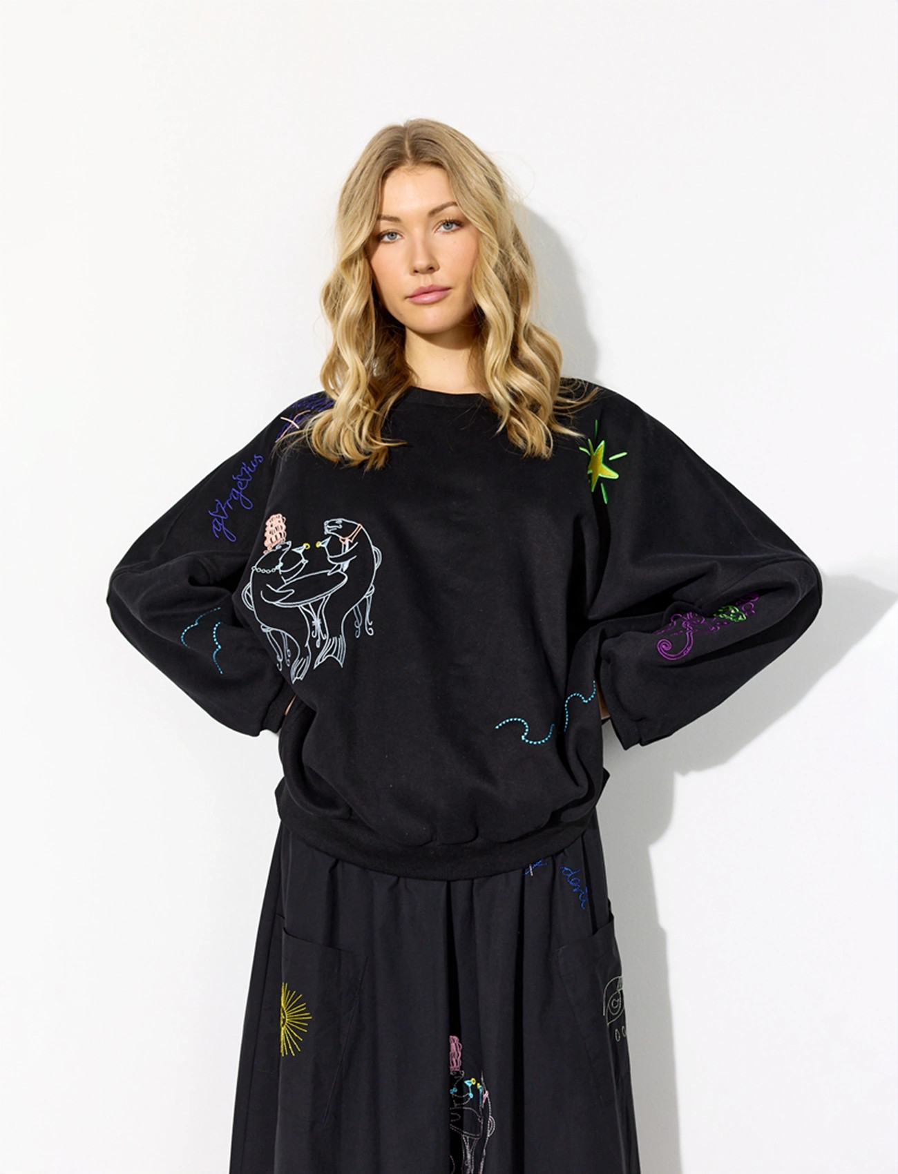 Hunkøn Eva Sweatshirt, XXL, Black, Sweatshirts & Hættetrøjer > Sweatshirts, Dame