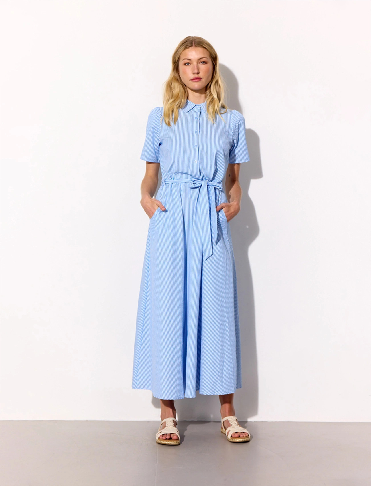 Hunkøn Gudrun Dress, XS, Blue, Kjoler > Maxikjole, Dame