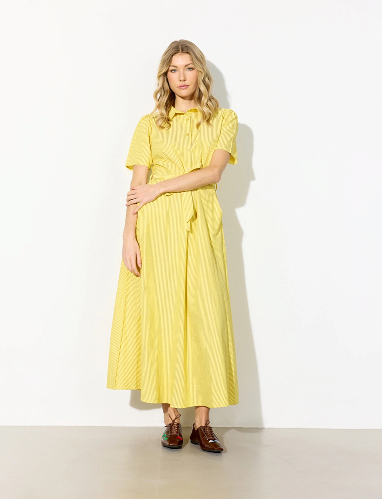 Hunkøn Gudrun Dress, XL, Yellow, Kjoler > Maxikjole, Dame
