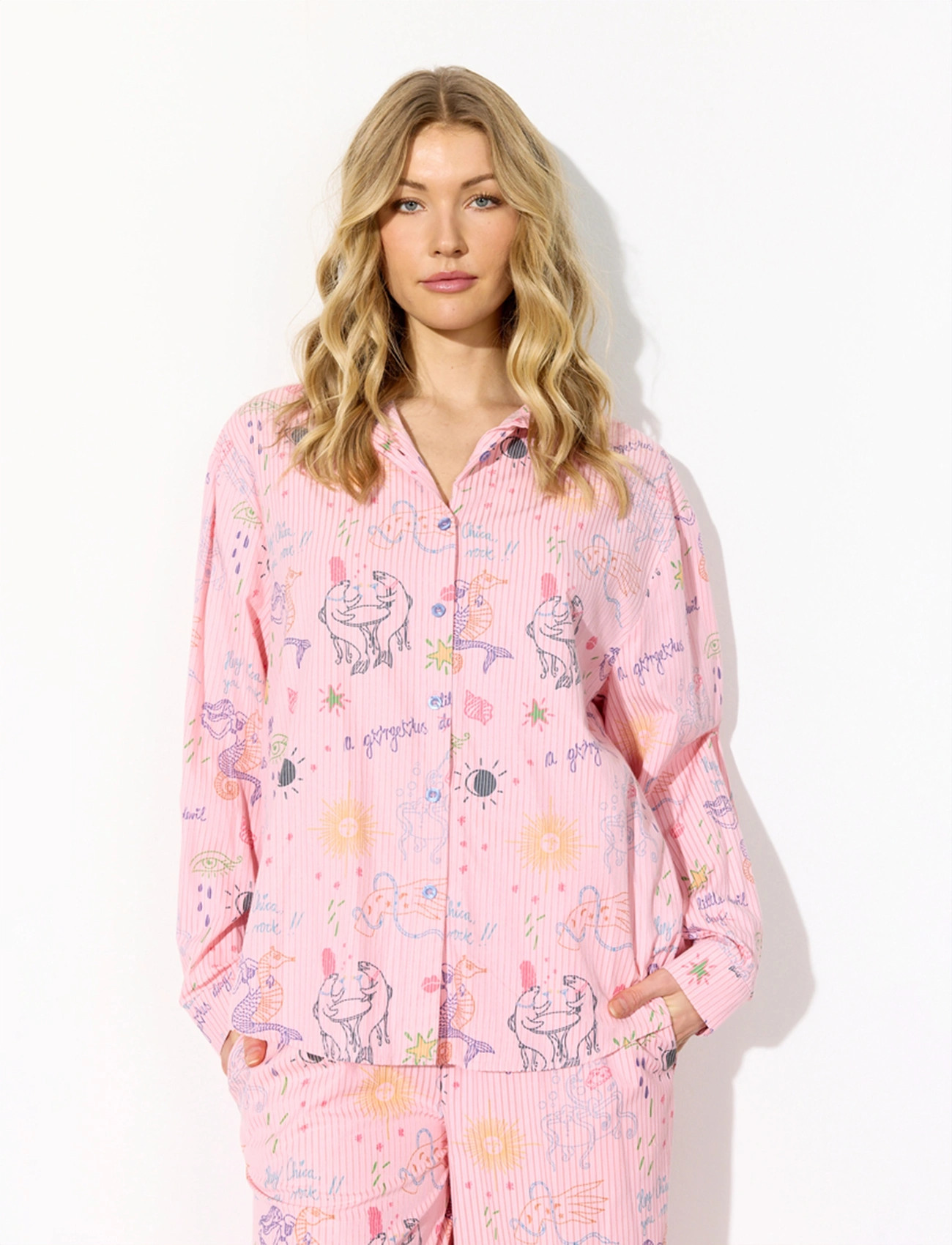 Hunkøn Zoe Shirt, XL, Pink, Skjorter > Langærmede, Dame