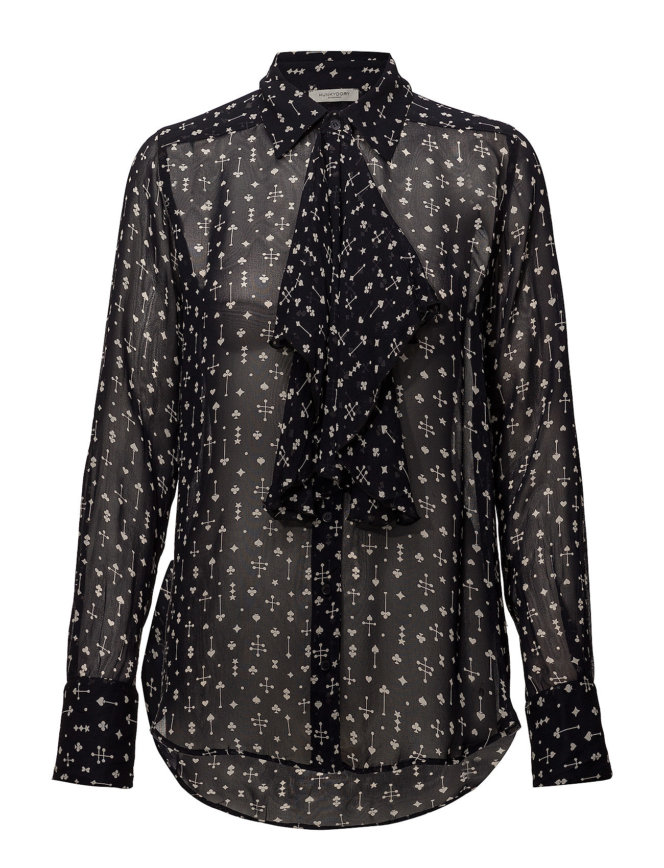 Clinton Spades Shirt Blouse Lange Mouwen Zwart Hunkydory hunkydory kopen in de aanbieding