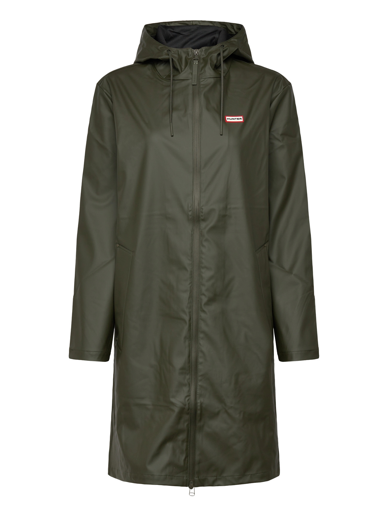 Hunter Andrea Pu Rain Coat, XS, Khaki green, Regntøj > Regnfrakker, Dame