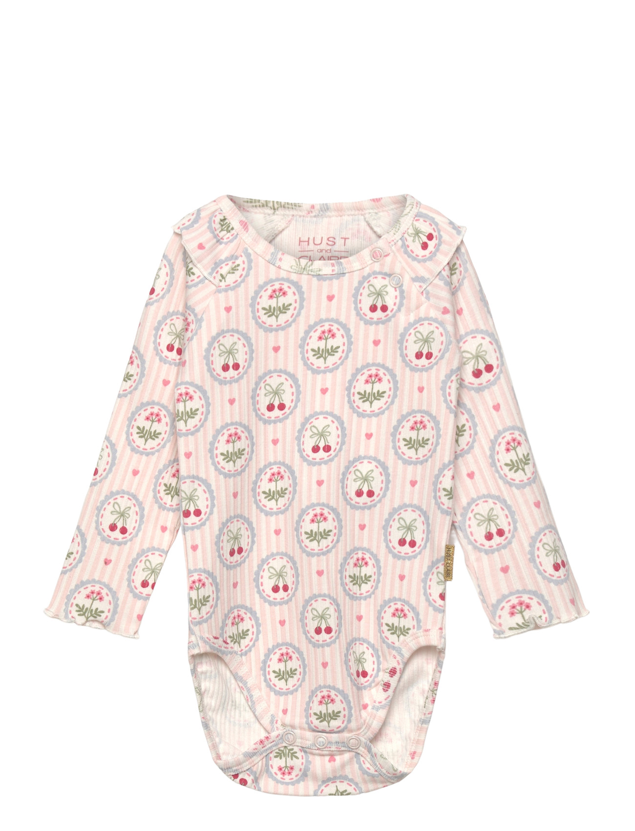 Hust & Claire Hcbri Frame, 86, Pink, Bodysuits > Langærmede Bodysuits, Børn